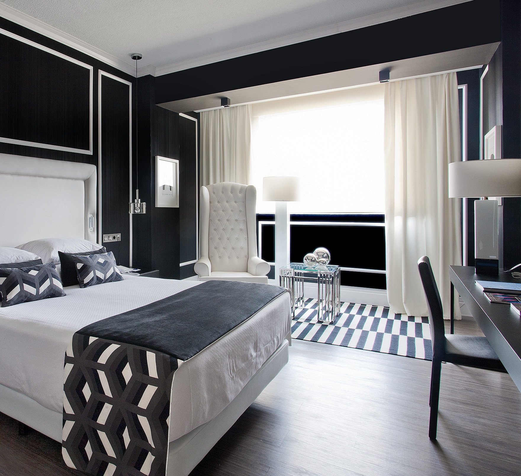 Detalle de una habitación del Hotel 3 Reyes de Pamplona